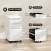 Vinsett 3 Drawer File Cabinet Steel Filing Cabinet A4 Legal Letter White