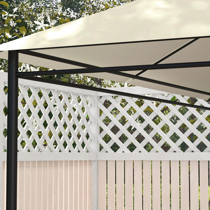 Outsunny 10' x 13' Gazebo Canopy Replacement Gazebo Roof Cover, Cream White