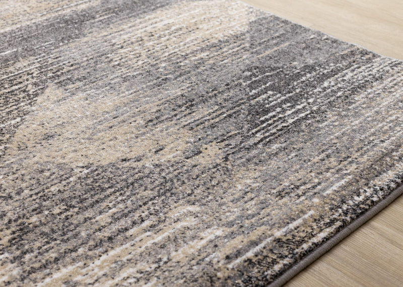 Dayton Grey Beige White Distressed Diamond Pattern Rug, 5'3\" x 7'7\" Indoor Area Rug