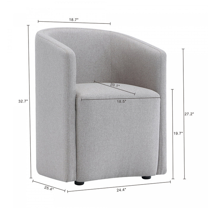 Hearth Contemporary Modern Upholstered Armchair in Light Gray