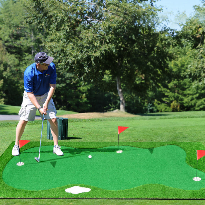 Costway 10 X 5 Ft Golf Putting Green Professional Golf Training Mat With 2 Golf Balls