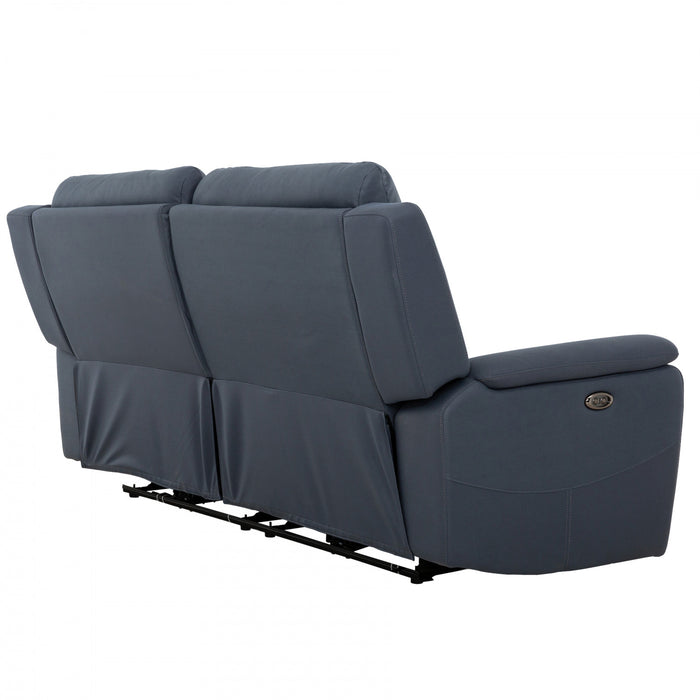 Sutton 81 in. Upholstered Power Recliner Sofa - Blue