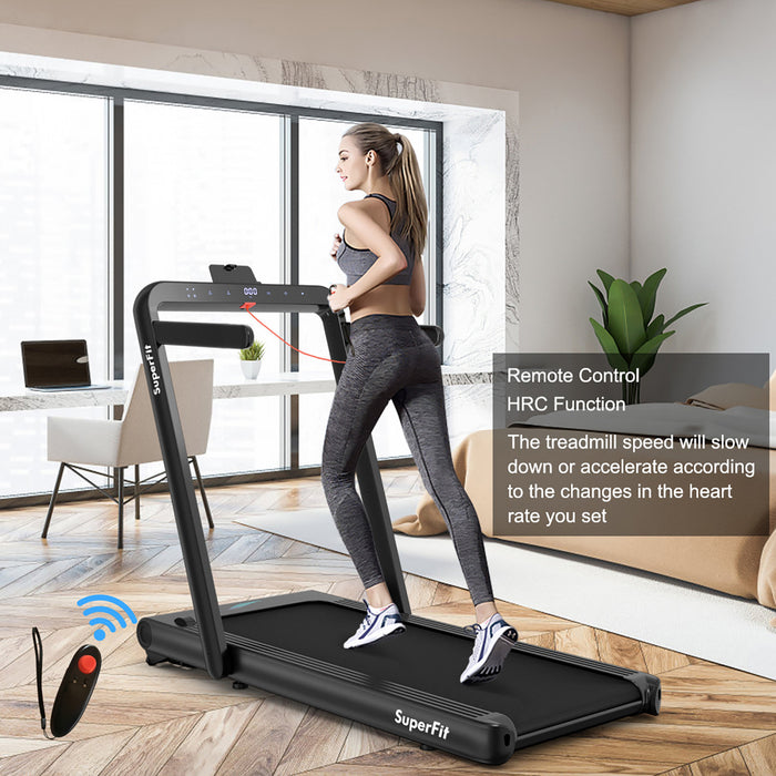 Superfit 4.75hp 2 In 1 Folding Treadmill W/remote App Control