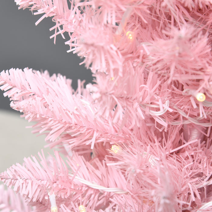 Homcom 6' Prelit Artificial Christmas Tree With Warm White Led Lights