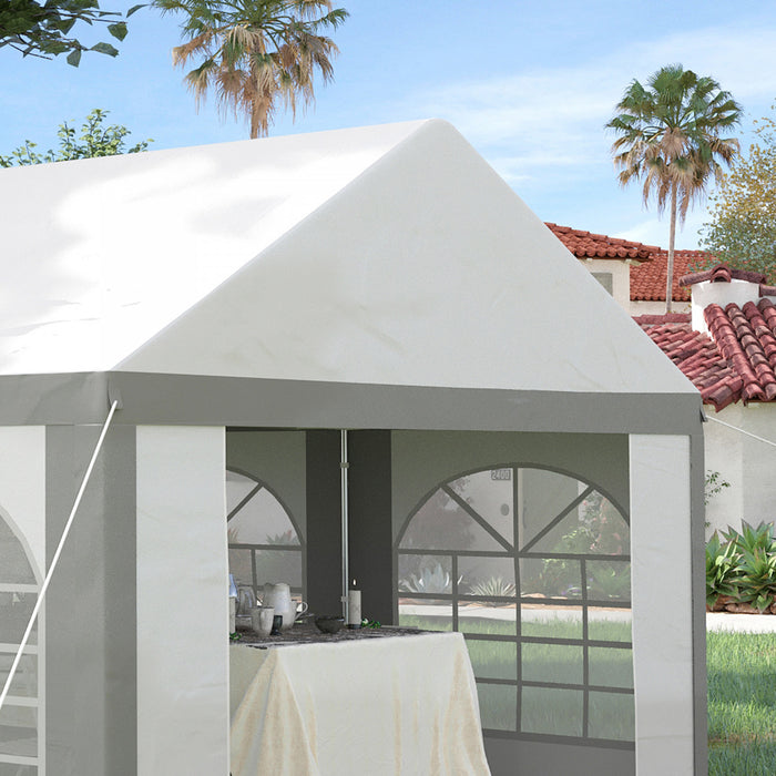 Outsunny 20 X 13ft Party Tent With Sides, 6 Windows And 2 Doors