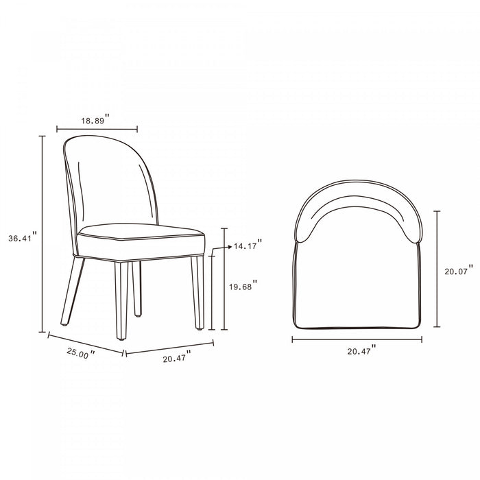 Hillman Modern 6-Piece Dining Chair Set in Blue
