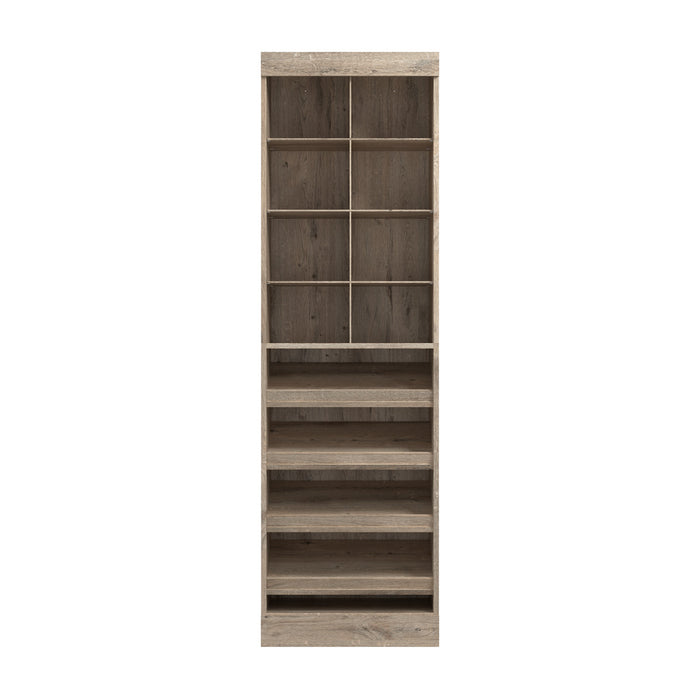 Bestar Pur 25 W Closet Shoe Organizer - Rustic Brown