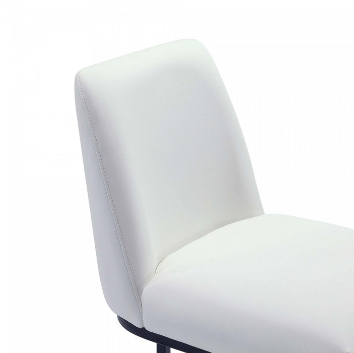Serena Modern Metal Upholstered Barstool in White - Set of 3 Bar Stool