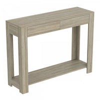 40” Console Table With 2 Drawers And Shelf - Dark Taupe 