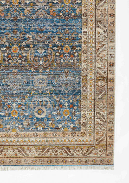 Gianna Traditional 9'0\" x 12'0\" Area Rug in Blue Indoor Area Rug