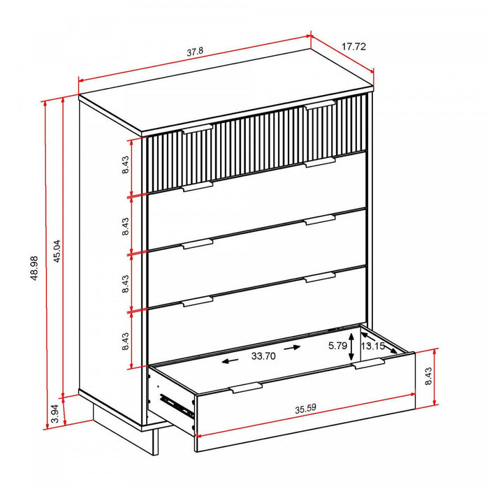 Granville Modern 2-Piece Dresser Set in Midnight Blue
