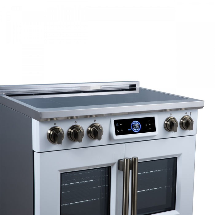 Forno Maximus 36 Inch Induction Range White, 5.36 cu.ft - FFSIN0932-36WHT Electric Range