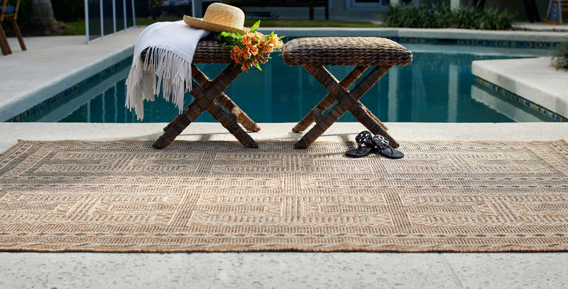 Hazel Transitional 6'6\" x 9'0\" Area Rug in Ivory Indoor Area Rug