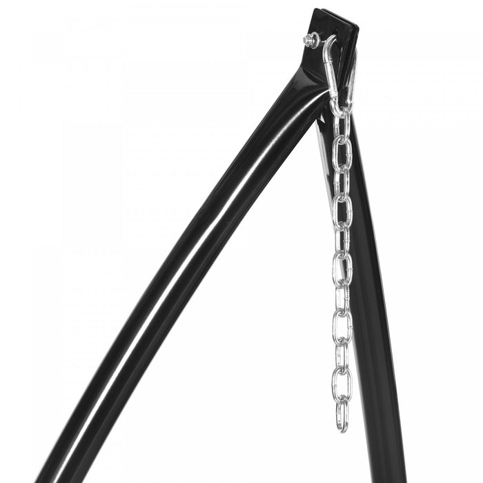 Outsunny Hammock Chair Stand For With Tray Indoor Outdoor Porch Patio Black