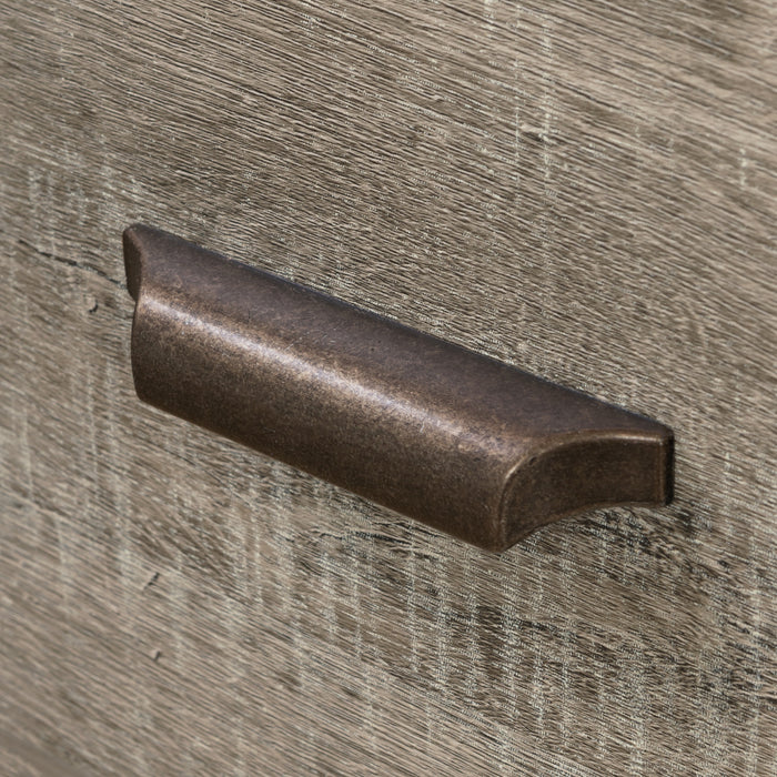 Versa Computer Office Desk With Hutch - Weathered Oak