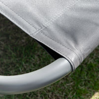 Utsunny Double Patio Lounger With Adjustable Canopy Grey