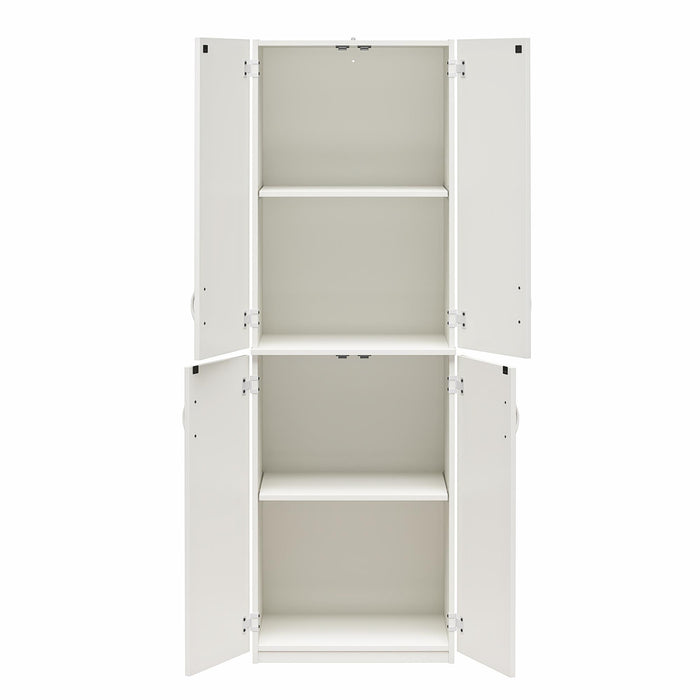 Ameriwood Home 72\" 4-Door Storage Cabinet - White