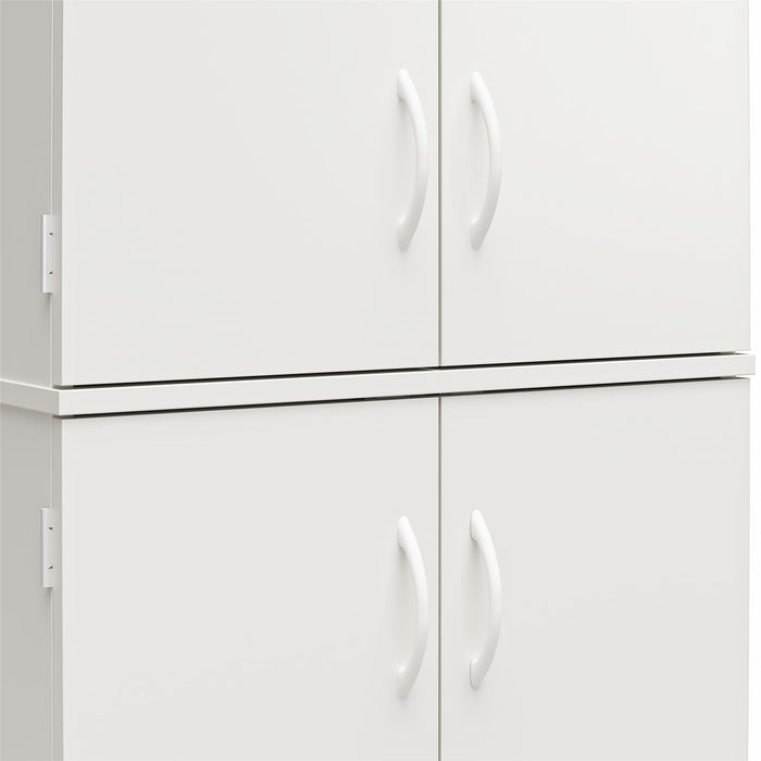 Ameriwood Home 72\" 4-Door Storage Cabinet - White