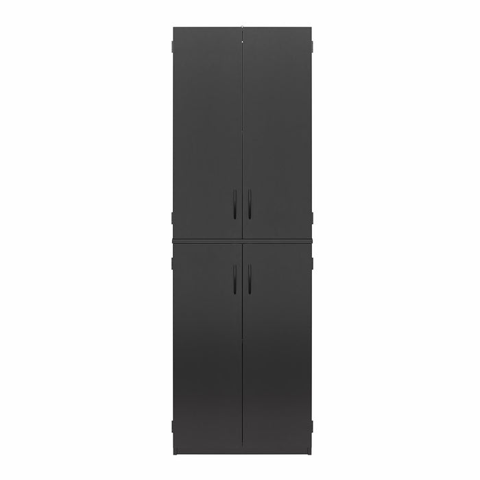 Ameriwood Home 72\" 4-Door Storage Cabinet - Black