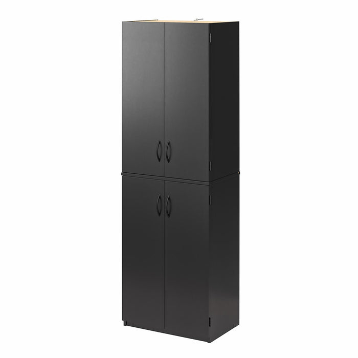 Ameriwood Home 72\" 4-Door Storage Cabinet - Black