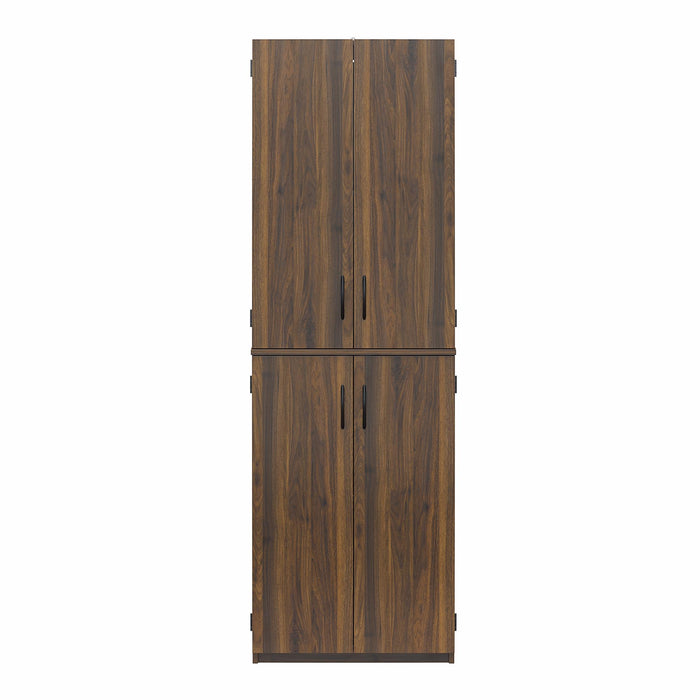 Ameriwood Home 72\" 4-Door Storage Cabinet - Walnut