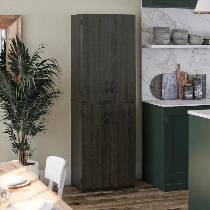 Ameriwood Home 72\" 4-Door Storage Cabinet - Espresso