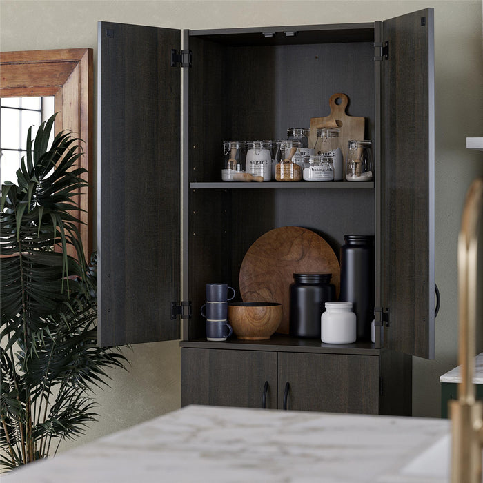 Ameriwood Home 72\" 4-Door Storage Cabinet - Espresso
