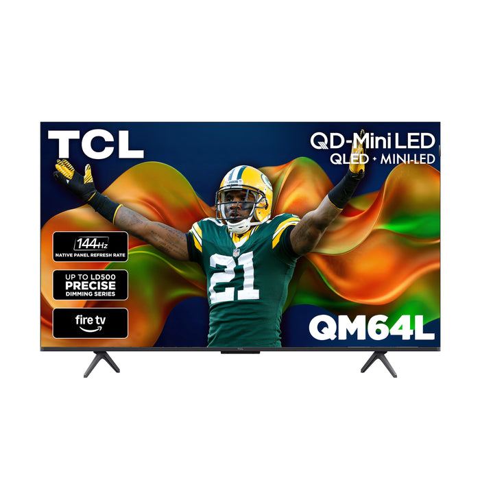 TCL 50\" QM64L QD Mini-LED 4K Smart Fire TV (50QM64L) - 2026 Model