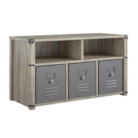 Little Seeds Nova Bedroom Storage Bench - Grey Oak