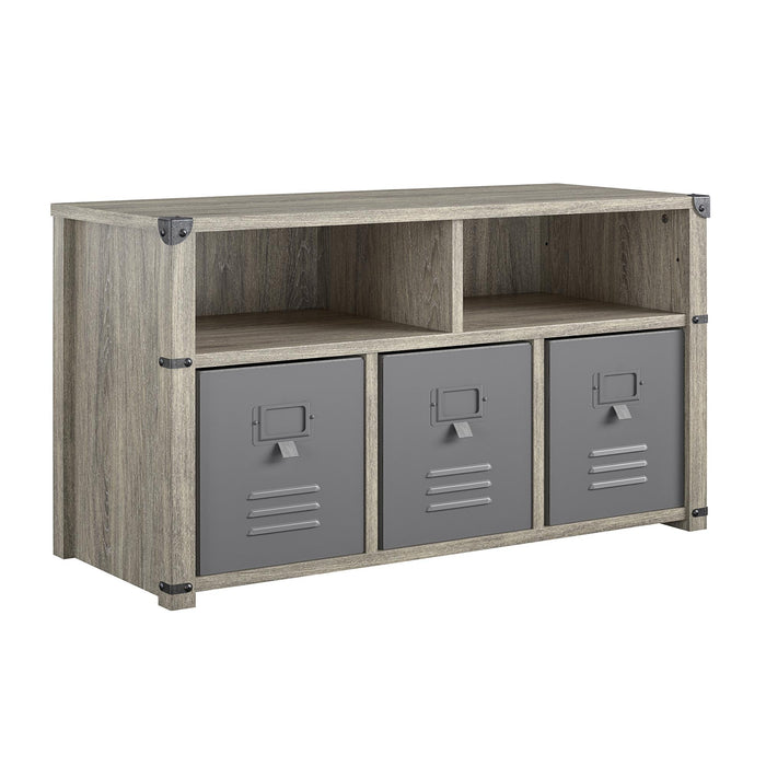Little Seeds Nova Bedroom Storage Bench - Grey Oak