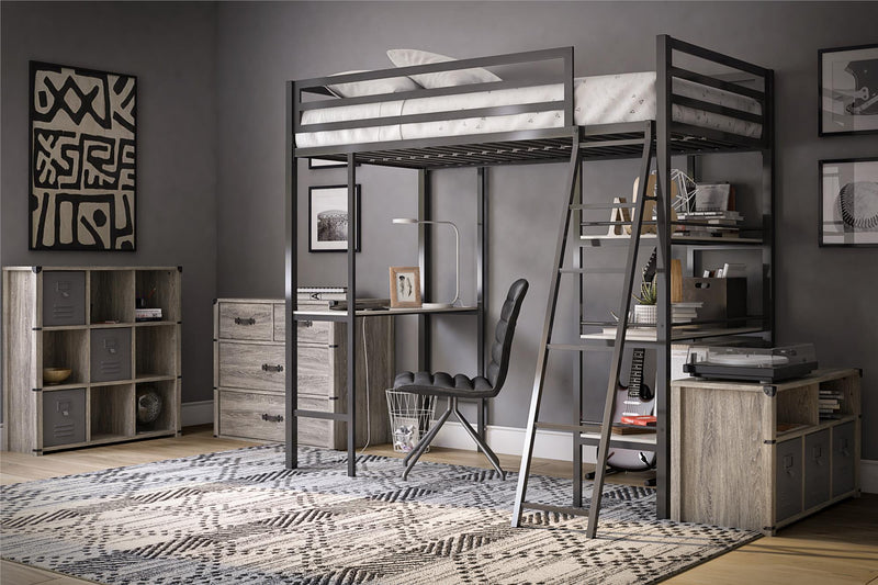 Little Seeds Nova Bedroom Storage Bench - Grey Oak