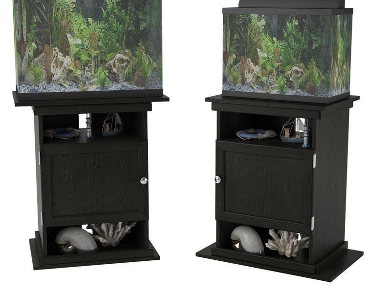 Ameriwood Home Flipper 10/20 Gallon Aquarium Terrarium Tank Stand - Black Oak