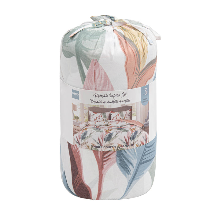 Reversible Twin Comforter Set with Sham 