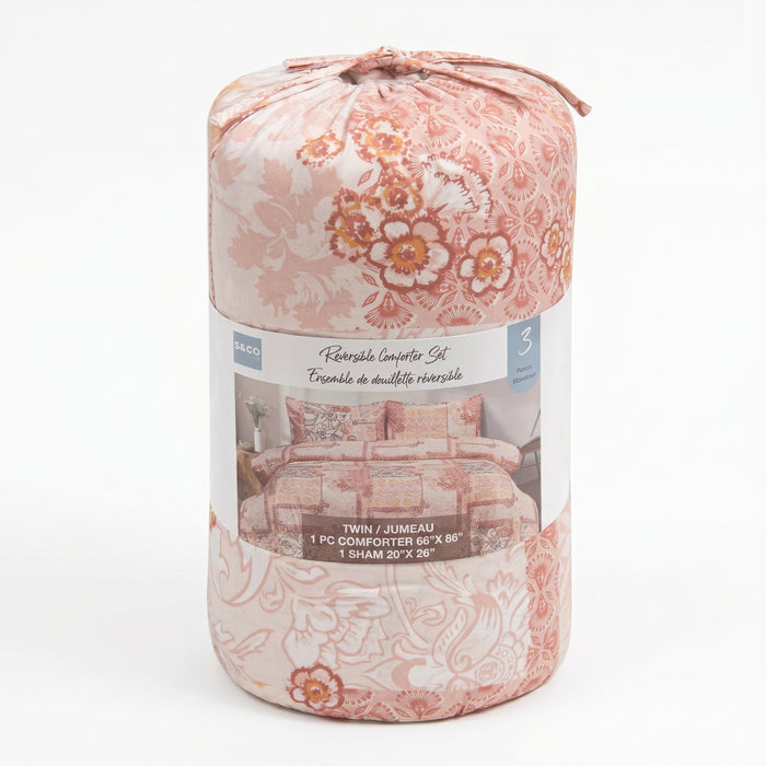 Camille 2-Piece Twin Reversible Comforter Set