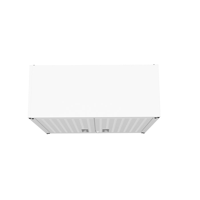 Manhattan Comfort Fortress 30\" Floating Textured Metal Garage Cabinet with Adjustable Shelves - White