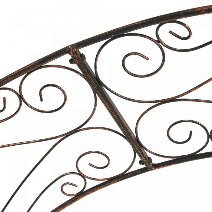 Outsunny 7.5ft Garden Metal Arch Outdoor Walkway Arbor For Decorative Climbing Vine Plants Patio Lawn Courtyard Party Ceremony Decoration Accessories Black