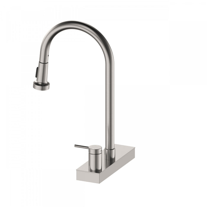 4 Function Pivoting Waterfall Pull-Down Kitchen Faucet with Power Wash. Brushed Nickel-FCWRMBND1 Laundry Combo