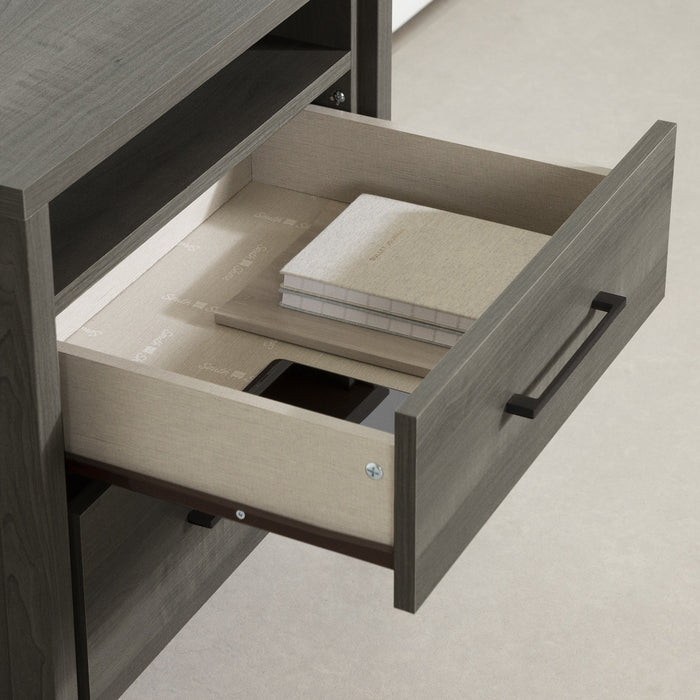 Gravity 2-drawer Nightstand - Gray Maple 