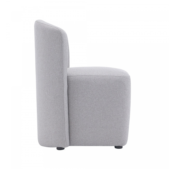 Hearth Contemporary Modern Upholstered Side Chair in Light Gray