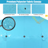 Costway 15FT Double-Sided Twin Patio Umbrella Sun Shade Outdoor Crank Market Turquoise