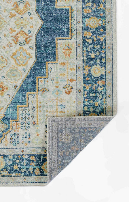 Kinsley Traditional 9'3\" x 11'10\" Area Rug in Blue Indoor Area Rug