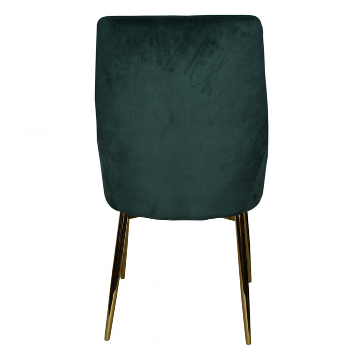 Callan Forest Green Velvet Accent Dining Chair (Set of 2)