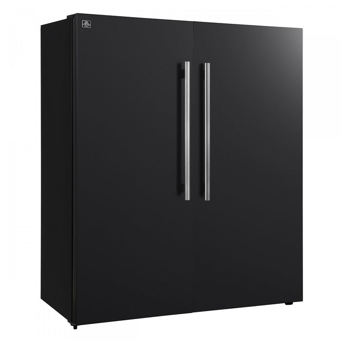 Forno Maderno 60 Inch Convertible Refrigerator/Freezer in Black, Trim Kit, 27.2 cu.ft. - FFFFD1722-60MG-BLK