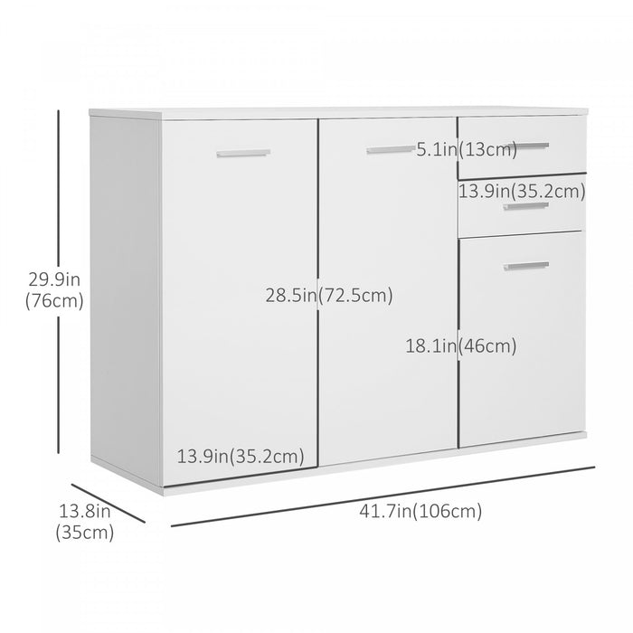 Free Standing Storage Cabinet Console Side Buffet Table Living Room