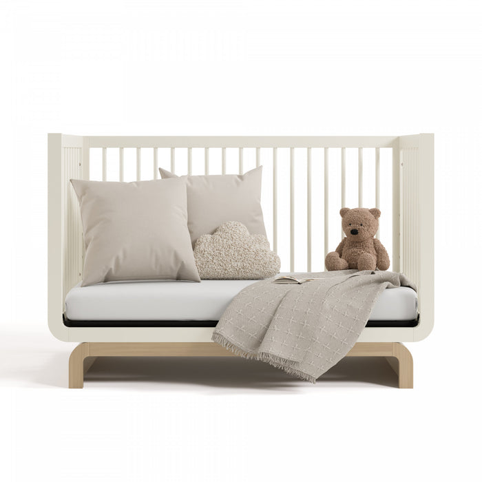 Storkcraft Santorini 5-In-1 Convertible Crib - Frosted Oat/Driftwood