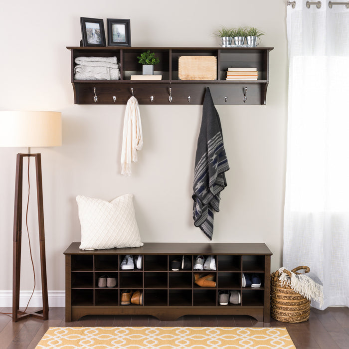 Hanging Entryway Shelf - Espresso