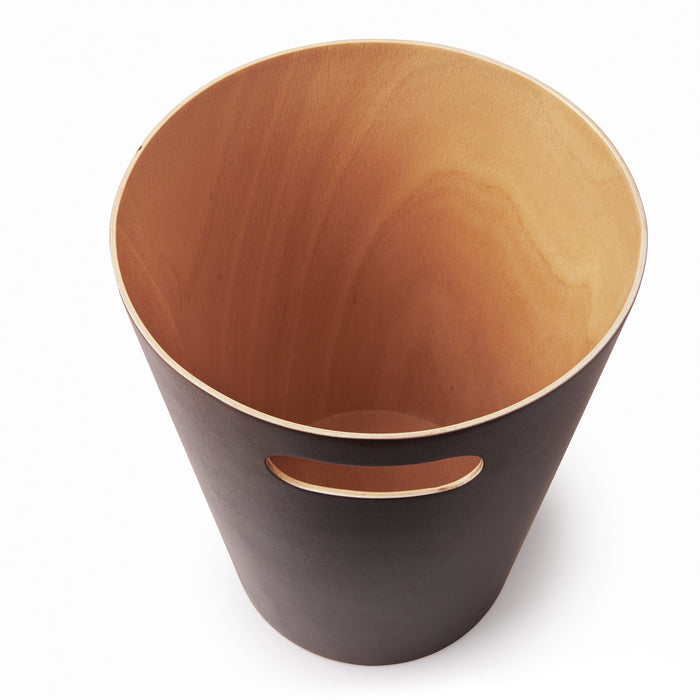 Umbra Woodrow Garbage Bin Trash Can - Espresso
