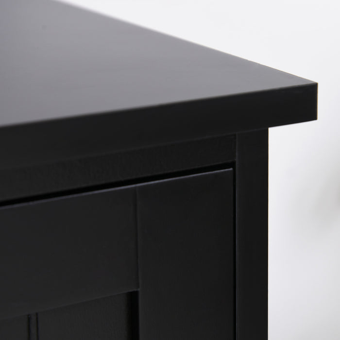 HOMCOM 48\" Kitchen Pantry, Kitchen Storage Cabinet with Shelves, Black