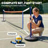 Soozier Volleyball Net with 21-27ft Adjustable Length, Volleyball, Pump
