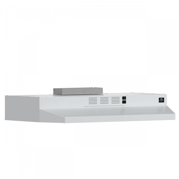 Forno Bari Espresso 30-Inch Under Cabinet Range Hood, White, 600 CFM- FRHUC5255-30WHT